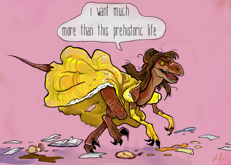 Illustration for article titled Princesses As Velociraptors Wins. All Other Princesses Go Home.